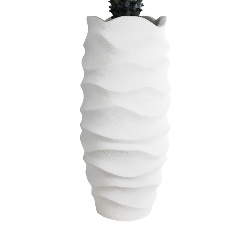 Τεχνητός Κήπος PORTOFINO  Επιδαπέδιο Πολυεστερικό Τσιμεντένιο Κασπώ Γλάστρα -  Λευκό Φ50 x Υ110cm