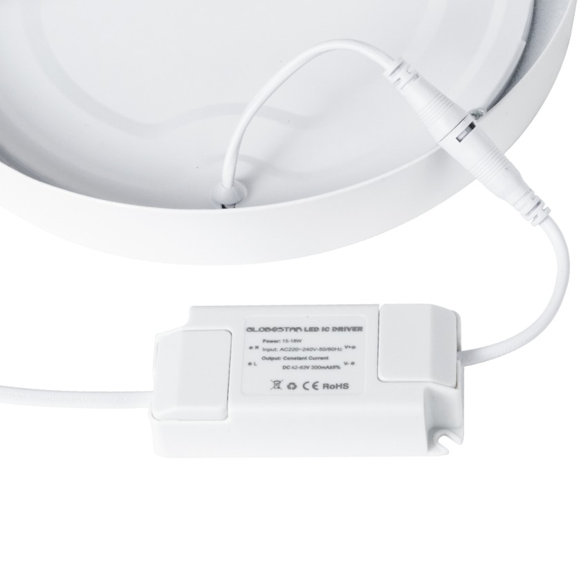 Εξωτερικό LED Panel Φ22cm 20W 2060lm 120° AC 220-240V IP20 Φ22.2 x Υ3cm Θερμό Λευκό 2700K