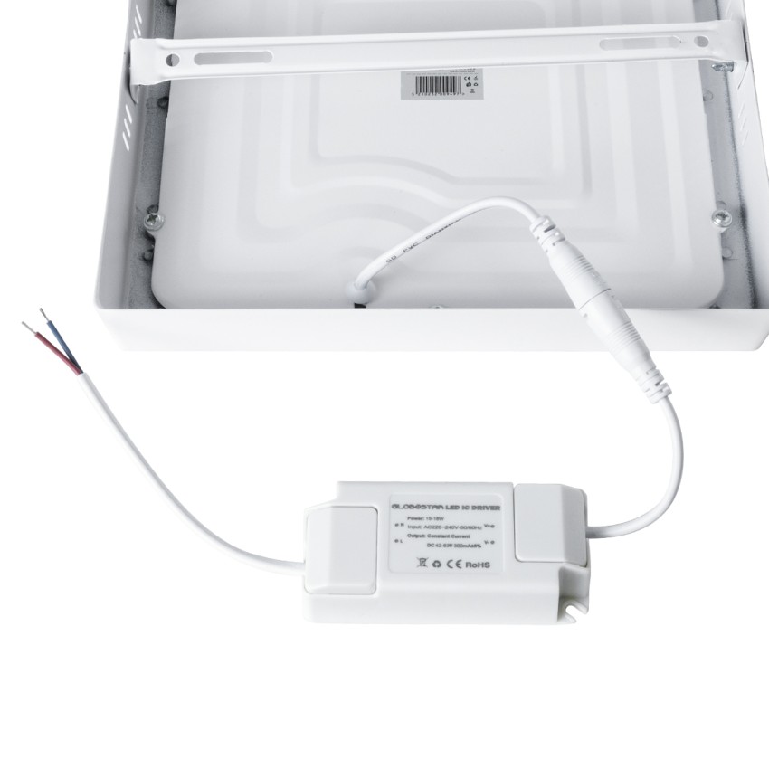 GLOBOSTAR® PANELO  Panel Οροφής LED 20W 1900lm 120° AC 220-240V IP20 Φυσικό Λευκό 4500K - Lumileds SMD Chip & TÜV SÜD Driver - Λευκό Γαλακτερό - Μ22 x Π22 x Υ3cm / Q20 x 20cm