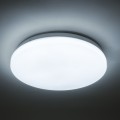 GLOBOSTAR® CELANO  Φωτιστικό Πλαφονιέρα Οροφής LED 20W 2000lm 120° AC 220-240V Αδιάβροχο IP54 Ψυχρό Λευκό 6000K - Lumileds SMD Chip - Λευκό Γαλακτερό - Μ26 x Π26 x Υ6cm