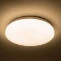 GLOBOSTAR® CELANO  Μοντέρνο Φωτιστικό Οροφής LED 20W 2400lm 120° AC 220-240V Αδιάβροχο IP54 Θερμό Λευκό 2700K - Lumileds SMD Chip - Λευκό Γαλακτερό - Μ26 x Π26 x Υ6cm