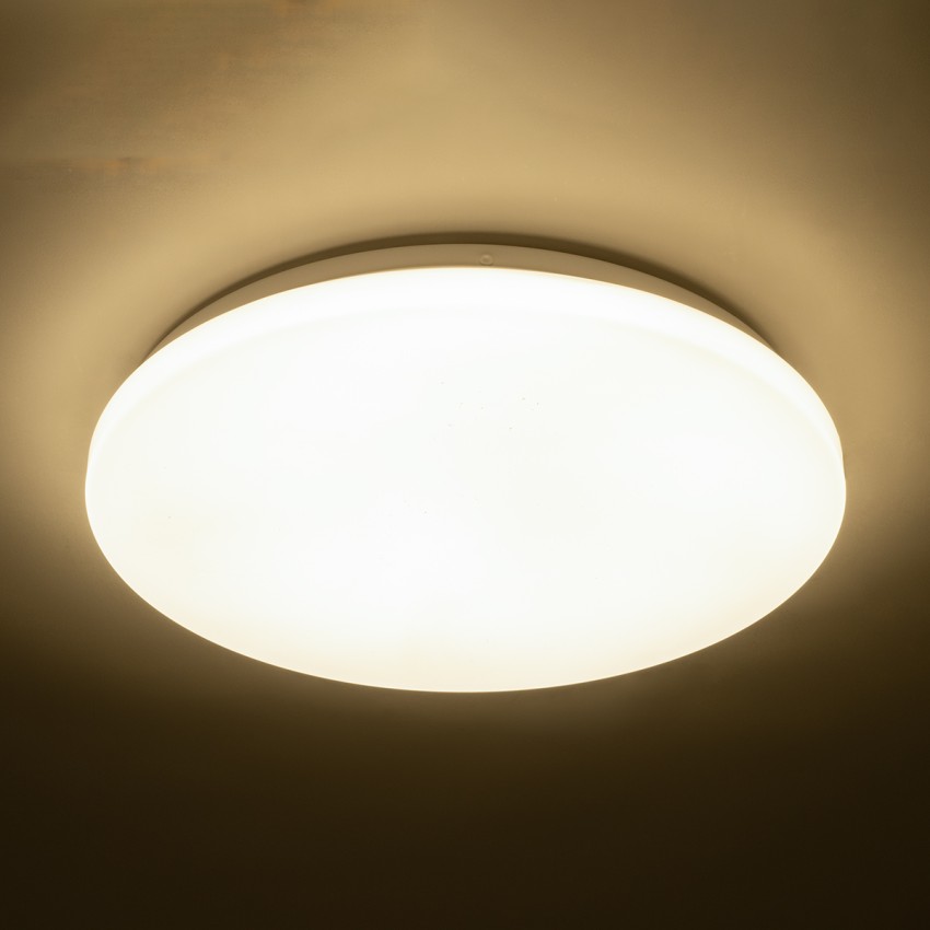 GLOBOSTAR® CELANO  Φωτιστικό Πλαφονιέρα Οροφής LED 30W 2850lm 120° AC 220-240V Αδιάβροχο IP54 Φυσικό Λευκό 4500K - Lumileds SMD Chip - Λευκό Γαλακτερό - Μ33 x Π33 x Υ6cm