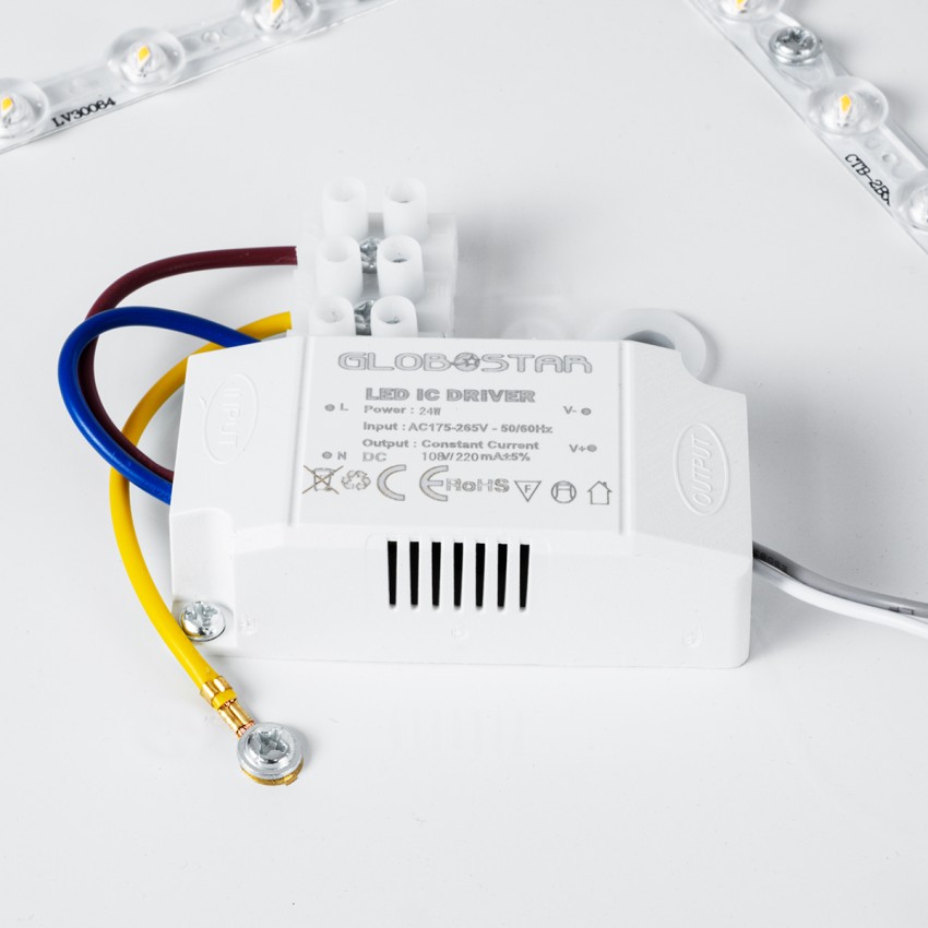 GLOBOSTAR® CELANO  Φωτιστικό Πλαφονιέρα Οροφής LED 30W 2700lm 120° AC 220-240V Αδιάβροχο IP54 Θερμό Λευκό 2700K - Lumileds SMD Chip - Λευκό Γαλακτερό - Μ33 x Π33 x Υ6cm