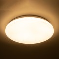 GLOBOSTAR® CELANO  Φωτιστικό Πλαφονιέρα Οροφής LED 30W 2700lm 120° AC 220-240V Αδιάβροχο IP54 Θερμό Λευκό 2700K - Lumileds SMD Chip - Λευκό Γαλακτερό - Μ33 x Π33 x Υ6cm