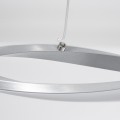 GLOBOSTAR® MORALES  Μοντέρνο Κρεμαστό Φωτιστικό Οροφής LED 54W 6048lm 300° AC 220-240V IP20 Ρυθμιζόμενο Λευκό CCT με Χειριστήριο από 2700K έως 6000K Dimmable - Lumileds SMD Chip - Νίκελ Βούρτσας - Μ90 x Π14 x Υ14cm
