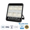 GLOBOSTAR® TITAN  Προβολέας για Γήπεδα Tennis & Ποδοσφαίρου 5x5 LED 390W 48750lm 60°x90° AC 220-240V Αδιάβροχο IP67 Φυσικό Λευκό 5000K - Lumileds SMD Chip  - Μαύρο Ματ - Μ32 x Π8 x Υ35cm