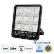 GLOBOSTAR® TITAN  Προβολέας για Γήπεδα Tennis & Ποδοσφαίρου 5x5 LED 540W 67500lm 60°x90° AC 220-240V Αδιάβροχο IP67 Φυσικό Λευκό 5000K - Lumileds SMD Chip  - Μαύρο Ματ - Μ38 x Π8 x Υ42cm