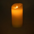 GLOBOSTAR® FIREFLAME  Διακοσμητικό Κερί Παραφίνης με Εφέ Κινούμενης Φλόγας & IR Ασύρματο Χειριστήριο LED 0.5W 25lm 180° DC 3V με 2xAA Μπαταρίες IP20 Θερμό Λευκό 2700K Dimmable - Μ10 x Π10 x Υ20cm