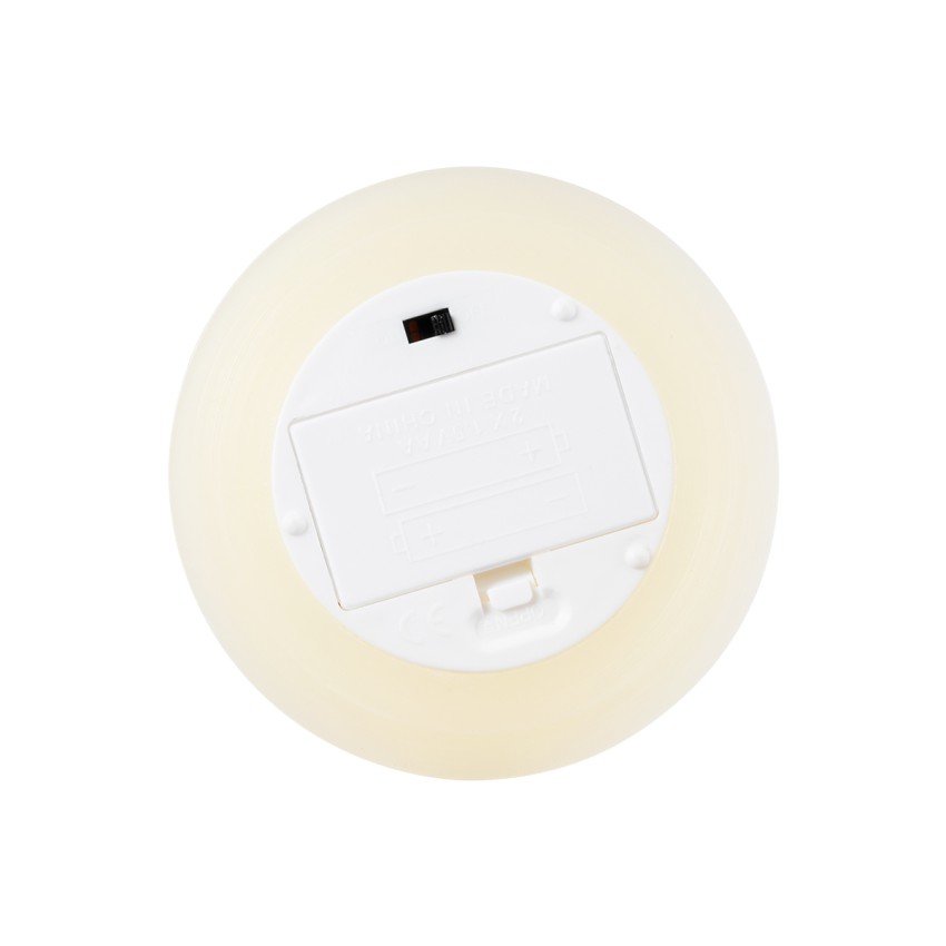 GLOBOSTAR® FIREFLAME  Διακοσμητικό Κερί Παραφίνης με Εφέ Κινούμενης Φλόγας & IR Ασύρματο Χειριστήριο LED 0.5W 25lm 180° DC 3V με 2xAA Μπαταρίες IP20 Θερμό Λευκό 2700K Dimmable - Μ10 x Π10 x Υ20cm