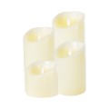 GLOBOSTAR® FIREFLAME  Διακοσμητικό Κερί Παραφίνης με Εφέ Κινούμενης Φλόγας & IR Ασύρματο Χειριστήριο LED 0.5W 25lm 180° DC 3V με 2xAA Μπαταρίες IP20 Θερμό Λευκό 2700K Dimmable - Μ10 x Π10 x Υ20cm