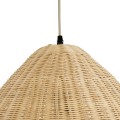 AQUATIC  Boho Κρεμαστό Φωτιστικό Καμπάνα Μονόφωτο 1 x E27 IP20 Μπεζ Ξύλο - Μ60 x Π60 x Υ60cm
