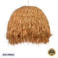GUADELOUPE  Boho Κρεμαστό Φωτιστικό Καμπάνα Μονόφωτο 1 x E27 IP20 Μπεζ Ράφια - Μ120 x Π120 x Υ100cm