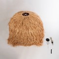 GUADELOUPE  Boho Κρεμαστό Φωτιστικό Καμπάνα Μονόφωτο 1 x E27 IP20 Μπεζ Ράφια - Μ120 x Π120 x Υ100cm