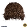 GUADELOUPE  Boho Κρεμαστό Φωτιστικό Καμπάνα Μονόφωτο 1 x E27 IP20 Καφέ Ράφια - Μ120 x Π120 x Υ100cm
