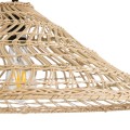 KAIA  Boho Κρεμαστό Φωτιστικό Καμπάνα Μονόφωτο 1 x E27 IP20 Μπεζ Ξύλο - Μ60 x Π60 x Υ20cm