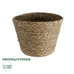 Τεχνητός Κήπος PATMOS  Διακοσμητικό Πλεκτό Καλάθι - Κασπώ Γλάστρα -  Καφέ Φ20 x Υ15cm
