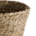 Τεχνητός Κήπος PATMOS  Διακοσμητικό Πλεκτό Καλάθι - Κασπώ Γλάστρα -  Καφέ Φ22 x Υ17cm