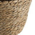 Τεχνητός Κήπος PATMOS  Διακοσμητικό Πλεκτό Καλάθι - Κασπώ Γλάστρα -  Καφέ Φ22 x Υ17cm