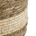 Τεχνητός Κήπος KYTHIRA  Διακοσμητικό Πλεκτό Καλάθι - Κασπώ Γλάστρα -  Καφέ με Μπεζ Φ25 x Υ18cm