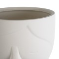 Τεχνητός Κήπος TOKYO  Διακοσμητικό Κεραμικό Κασπώ Γλάστρα -  Λευκό Φ16 x Υ19cm