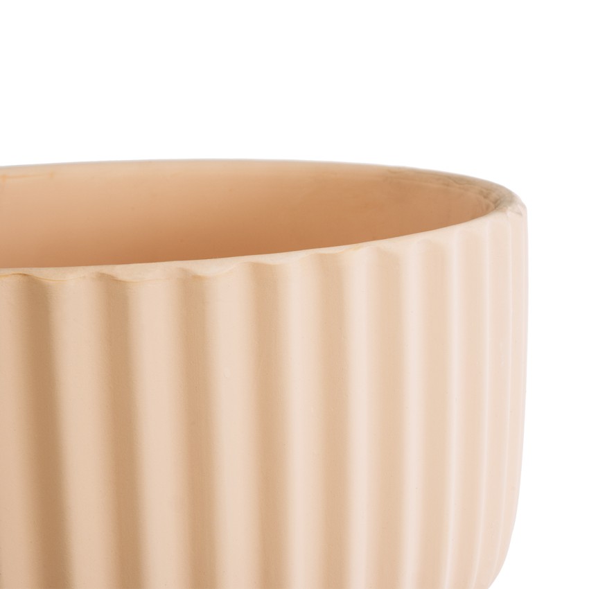 Τεχνητός Κήπος OAXACA  Διακοσμητικό Κεραμικό Κασπώ Γλάστρα -  Σομόν Φ20 x Υ14.5cm