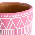 Τεχνητός Κήπος MARRAKECH  Διακοσμητικό Κεραμικό Κασπώ Γλάστρα -  Ροζ με Λευκό Φ16 x Υ16cm