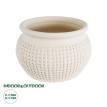 Τεχνητός Κήπος MORELIA  Διακοσμητικό Κεραμικό Κασπώ Γλάστρα -  Μπεζ Φ19 x Υ13cm