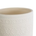 Τεχνητός Κήπος BERATAN  Διακοσμητικό Κεραμικό Κασπώ Γλάστρα -  Λευκό Φ19 x Υ16cm