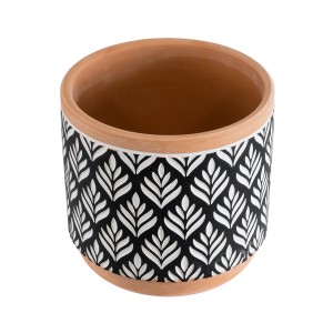 Τεχνητός Κήπος AGRA  Διακοσμητικό Κεραμικό Κασπώ Γλάστρα -  Μαύρο με Λευκό και Μπεζ Φ14.5 x Υ13cm Τεχνητός Κήπος AGRA  Διακοσμητικό Κεραμικό Κασπώ Γλάστρα -  Μαύρο με Λευκό και Μπεζ Φ14.5 x Υ13cm