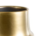 Τεχνητός Κήπος KERKYRA  Διακοσμητικό Κεραμικό Κασπώ Γλάστρα -  Χρυσό Φ15 x Υ12.5cm