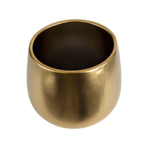 Τεχνητός Κήπος SIDNEY  Διακοσμητικό Κεραμικό Κασπώ Γλάστρα -  Χρυσό Φ16 x Υ13cm