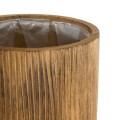 Τεχνητός Κήπος JAMAICA  Διακοσμητικό Ξύλινο Κασπώ Γλάστρα -  Καφέ Φ27 x Υ61cm