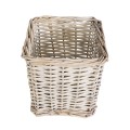 Τεχνητός Κήπος KYOTO  Διακοσμητικό Πλεκτό Καλάθι - Κασπώ Γλάστρα -  Λευκό με Μπεζ Φ20 x Υ20cm