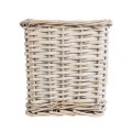Τεχνητός Κήπος KYOTO  Διακοσμητικό Πλεκτό Καλάθι - Κασπώ Γλάστρα -  Λευκό με Μπεζ Φ20 x Υ20cm