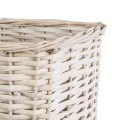 Τεχνητός Κήπος KYOTO  Διακοσμητικό Πλεκτό Καλάθι - Κασπώ Γλάστρα -  Λευκό με Μπεζ Φ22 x Υ25cm