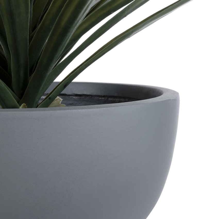 Τεχνητός Κήπος BALTIMORE  Διακοσμητικό Πολυεστερικό Τσιμεντένιο Κασπώ Γλάστρα -  Γκρι Φ43 x Υ23cm