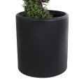 Τεχνητός Κήπος PUEBLA  Διακοσμητικό Πολυεστερικό Τσιμεντένιο Κασπώ Γλάστρα -  Μαύρο Φ51 x Υ56cm