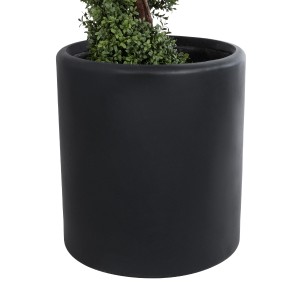 Τεχνητός Κήπος PUEBLA  Διακοσμητικό Πολυεστερικό Τσιμεντένιο Κασπώ Γλάστρα -  Μαύρο Φ51 x Υ56cm