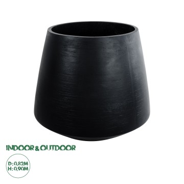 Τεχνητός Κήπος TIJUANA  Διακοσμητικό Πολυεστερικό Τσιμεντένιο Κασπώ Γλάστρα -  Μαύρο Φ82 x Υ90cm