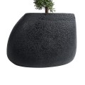 Τεχνητός Κήπος CHLOE  Επιδαπέδιο Πολυεστερικό Τσιμεντένιο Κασπώ Γλάστρα -  Μαύρο Μ60 x Π55 x Υ43cm