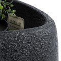 Τεχνητός Κήπος CHLOE  Επιδαπέδιο Πολυεστερικό Τσιμεντένιο Κασπώ Γλάστρα -  Μαύρο Μ60 x Π55 x Υ43cm