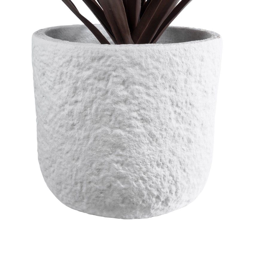 Τεχνητός Κήπος MALVEN  Επιδαπέδιο Πολυεστερικό Τσιμεντένιο Κασπώ Γλάστρα -  Λευκό Φ31 x Υ28cm