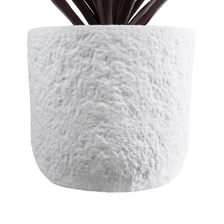 Τεχνητός Κήπος MALVEN  Επιδαπέδιο Πολυεστερικό Τσιμεντένιο Κασπώ Γλάστρα -  Λευκό Φ31 x Υ28cm