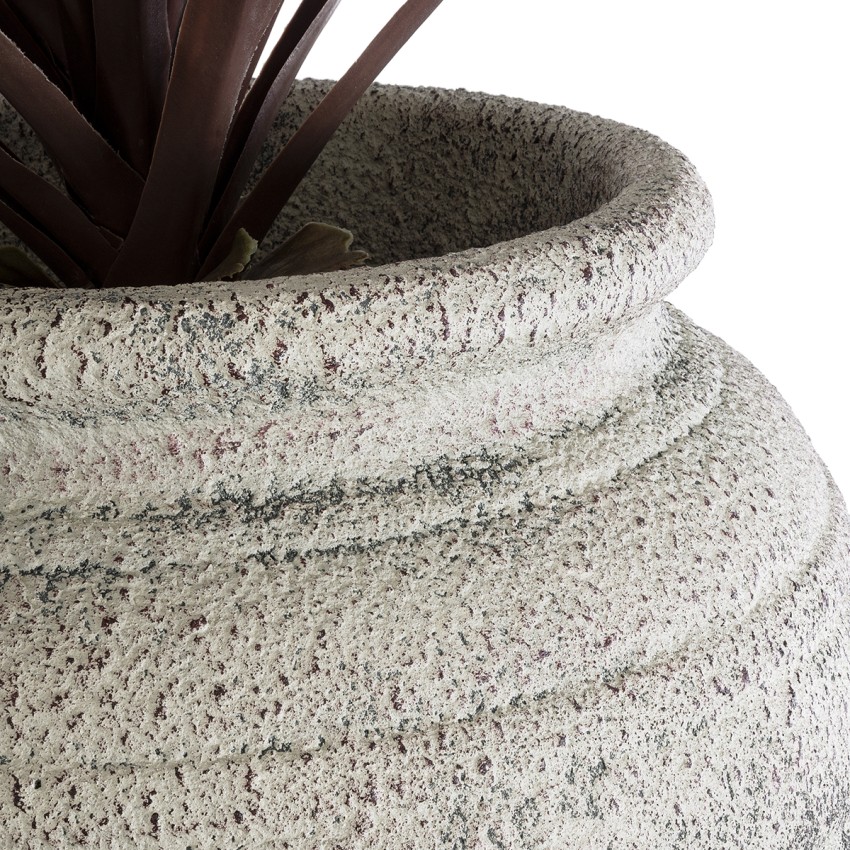 Τεχνητός Κήπος IRISH  Επιδαπέδιο Πολυεστερικό Τσιμεντένιο Κασπώ Γλάστρα -  Μπεζ με Γκρι Φ55 x Υ120cm