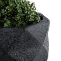 Τεχνητός Κήπος GENOVA  Επιδαπέδιο Πολυεστερικό Τσιμεντένιο Κασπώ Γλάστρα -  Μαύρο Φ40 x Υ90cm