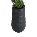 Τεχνητός Κήπος BOLOGNA  Επιδαπέδιο Πολυεστερικό Τσιμεντένιο Κασπώ Γλάστρα -  Μαύρο Φ45 x Υ90cm
