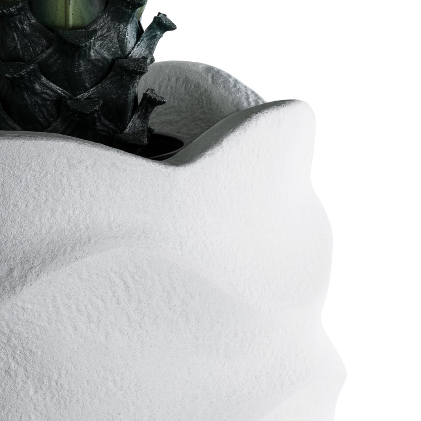 Τεχνητός Κήπος PORTOFINO  Επιδαπέδιο Πολυεστερικό Τσιμεντένιο Κασπώ Γλάστρα -  Λευκό Φ50 x Υ110cm