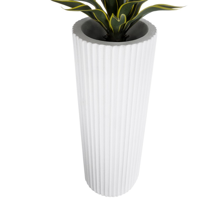 Τεχνητός Κήπος MARSALA  Επιδαπέδιο Πολυεστερικό Τσιμεντένιο Κασπώ Γλάστρα -  Λευκό Φ41 x Υ120cm