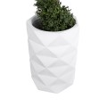 Τεχνητός Κήπος VARENNA  Επιδαπέδιο Πολυεστερικό Τσιμεντένιο Κασπώ Γλάστρα -  Λευκό Φ40 x Υ60cm