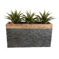 Τεχνητός Κήπος TOSCANE  Επιδαπέδιο Πολυεστερικό Τσιμεντένιο Κασπώ Γλάστρα -  Γκρι με Καφέ Μ110 x Π30 x Υ61cm